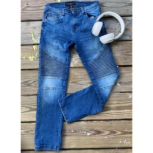 Boys size 10 moto style jeans